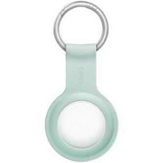 UNIQ Lino Liquid AirTag silikonové pouzdro světle zelené