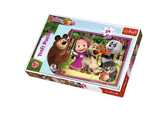 Puzzle maxi 24 dílků Máša a medvěd 60x40cm v krabici 40x27x5cm
