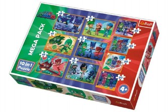 Puzzle PJ Masks 10v1 v krabici 40x27x6cm