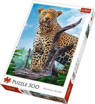 Puzzle Divoký Leopard 500 dielikov 34x48cm v krabici 40x27x4, 5cm