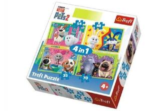 Puzzle 4v1 Tajný Život Mazlíčků 2 v krabici 28x28x6cm