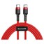 Baseus Cafule kabel USB-C PD 2.0 60W (20V/3A) 2m červený/černý
