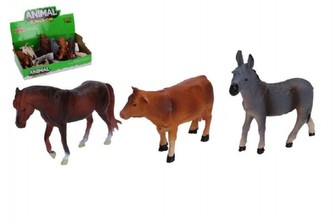 Zvířátka domácí farma plast 10 cm