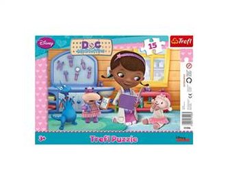 Klinika dla pluszaków : U lekarza - Puzzle Ramkowe 15 elem.