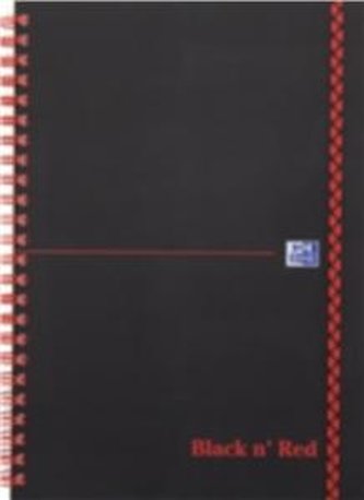 Kołozeszyt A5/70K Oxford Black&Red PP kratka