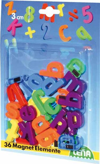 Magnetické písmená malé plast 30mm 36ks na karte