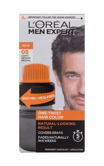 L'Oréal Paris Men Expert Barva na vlasy One-Twist Hair Color 50 ml 05 Light/Medium Brown pro muže