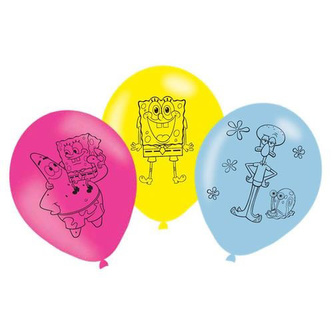 SpongeBob balóniky 6 ks 27,5 cm Amscan
