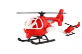 Vrtuľník/helikoptéra plast červený 11x13x25cm