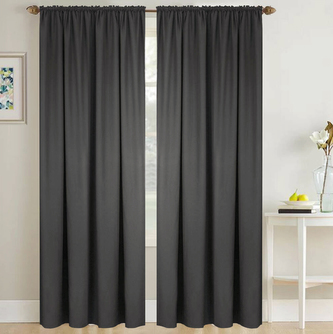 Dekorační závěs s řasící páskou LIVIA tmavě šedá 145x250 cm (cena za 1 kus) MyBestHome