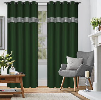 Dekoračný záves s kruhmi ANDRE zelená 145x250 cm (cena za 1 kus) MyBestHome