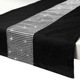 Ubrus - běhoun na stůl SIMON černá 40x140 cm Mybesthome