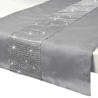 Ubrus - běhoun na stůl SIMON světle šedá 40x140 cm Mybesthome