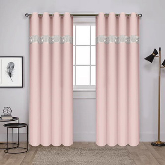 Dekorační závěs s kruhy ANDRE růžová 145x250 cm (cena za 1 kus) MyBestHome