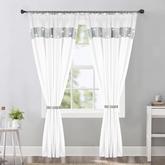 Dekoračný záves s riasiacou páskou AURORA biela 145x250 cm (cena za 1 kus) MyBestHome