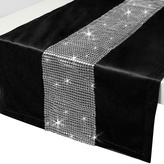 Ubrus - běhoun na stůl CAMILA černá 40x140 cm VELVET mikrovlákno Mybesthome