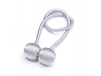 Dekoračná ozdobná spona na závesy s magnetom MATY, biela, O 3 cm Mybesthome