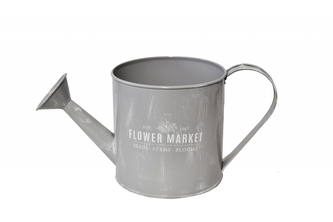 Konvička Flower market šedá s patinou 13x13x27,5 cm