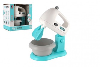 Šľahač ručný s misou plast 17x19cm na batérie so svetlom, zvukom v krabici 20x20x13, 5cm