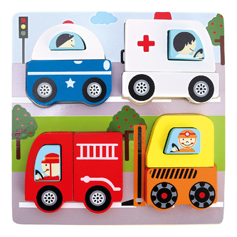 Puzzle 3D - záchranná vozidla
