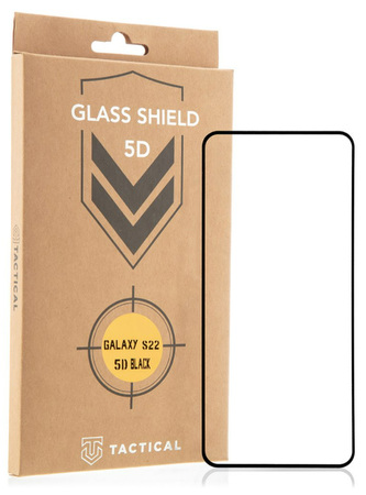 Taktické sklo 5D Samsung Galaxy S22, čierne