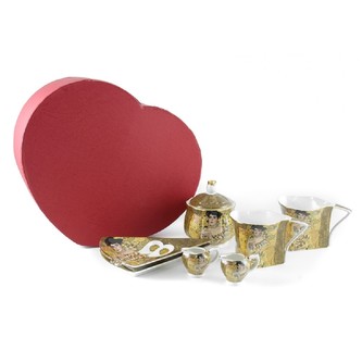 HOME ELEMENTS Porcelánový set - šapo sady, mléčenky a cukřenka - Klimt Adele