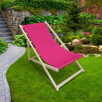 Zahradní skládací lehátko MATTI růžová 58x120 cm Mybesthome