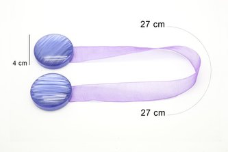Dekorační ozdobná spona na závěsy s magnetem MUSA fialová, O 4 cm Mybesthome cena za 2 ks v balení
