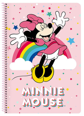 Sešit - blok A4 v kroužkové vazbě Disney|Minnie Mouse: Rainbow (21,5 x 31 cm) 80 listů