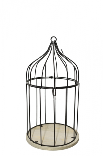 Dekorativní ptačí klec černá 35x18,5 cm