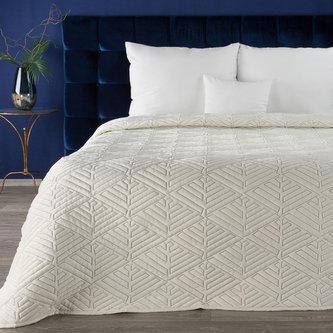 Luxusní přehoz na postel DENIS krémová 220x240 cm Mybesthome