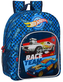 Junior dětský batoh Hot Wheels: (objem 15 litrů|38 x 32 x 12 cm) modrý polyester