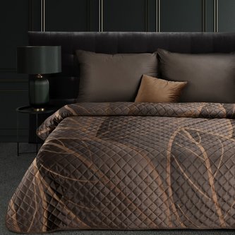 Přehoz na postel ALICIA II. hnědá/béžová 220x240 cm Mybesthome Přehoz na postel ALICIA II. hnědá/béžová 220x240 cm Mybesthome