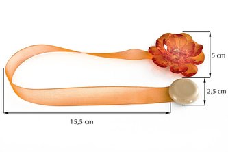 Dekorační ozdobná spona na závěsy s magnetem VALERIA 2, červená, O 5 cm 2 kusy v balení Mybesthome