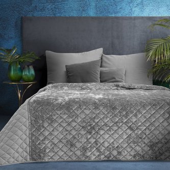 Přehoz na postel LUCAS 220x240 cm stříbrná Mybesthome Přehoz na postel LUCAS 220x240 cm stříbrná Mybesthome