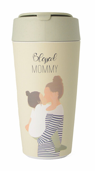 Bioloco Ekologický cestovní hrnek deluxe Blessed mommy 420 ml