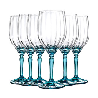 Skleničky Bormioli Rocco, FLORIAN WHITE WINE LUCENT BLUE | 199418BCG021990 | 6 x 380 | 20,8 x 8,2 cm