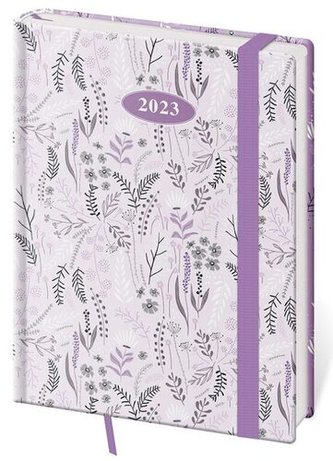 Diár 2023 denný B6 Vario - Lavender s gumičkou
