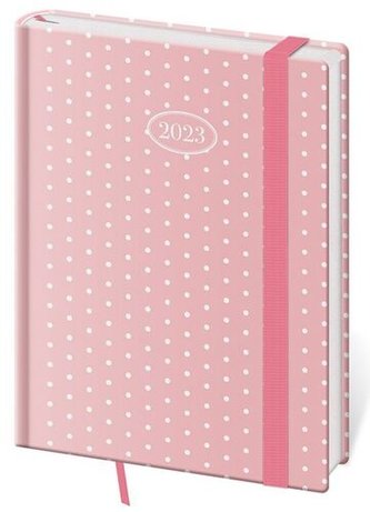 Diář 2023 denní B6 Vario - Dots s gumičkou