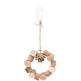 Závěsná okusovací houpačka pro papoušky,  borové dřevo, 11 cm