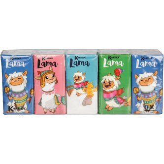 Vreckovky s potlačou Lama 3 vrstvové, fólia 10 ks