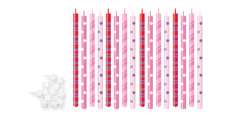 TESCOMA Tortové sviečky DELÍCIA KIDS 12 cm, 16 ks, ružová