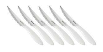 TESCOMA Nůž steakový PRESTO 12 cm, 6 ks, bílá