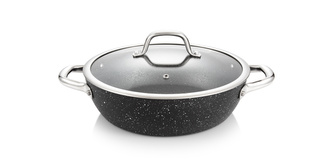 TESCOMA Pánev hluboká PRESIDENT Stone s poklicí pr. 26 cm