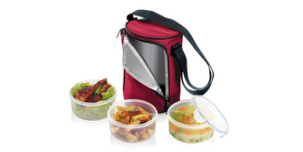 TESCOMA Jídlonosič FRESHBOX, se 3 dózami 1,5 l, bordeaux TESCOMA Jídlonosič FRESHBOX, se 3 dózami 1,5 l, bordeaux