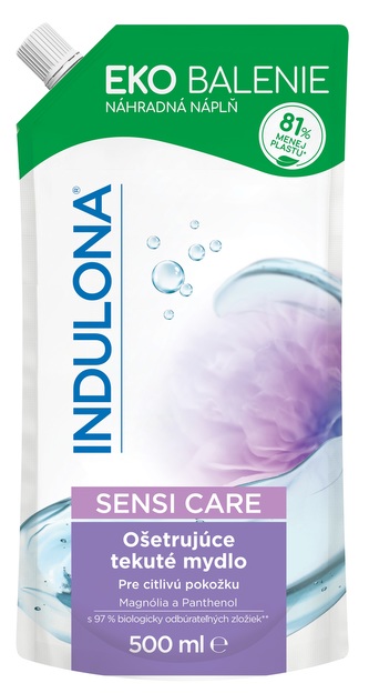 Mýdlo tekuté 500 ml pečující SENSI CARE indulona - náhrada