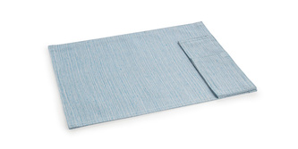 TESCOMA Textilní prostírání s kapsou na příbor FLAIR LOUNGE, 45 x 32 cm, modrá