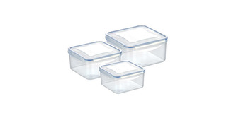 TESCOMA Dóza FRESHBOX 3 ks, 0,4; 0,7; 1,2 l, čtvercová