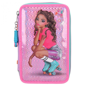 Penál  s výbavou Top Model, Talita, GRL PWR, třípatrový, růžová s psychadelickým efektem | 0411680_A | 20 x 13 x 7 cm