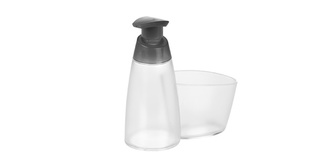 TESCOMA Dávkovač saponátu CLEAN KIT 350 ml, s miestom pre hubku